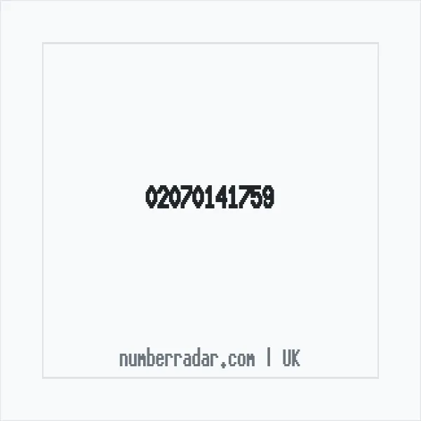 Reverse number check for +44 20 7014 1759 — who called me?