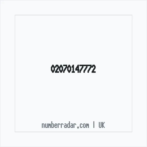 Reverse number check for +44 20 7014 7772 — who called me?