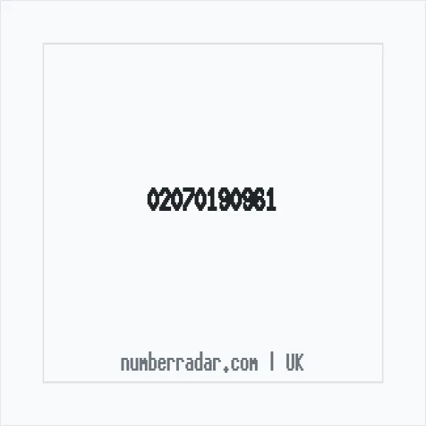 Reverse number check for +44 20 7019 0961 — who called me?