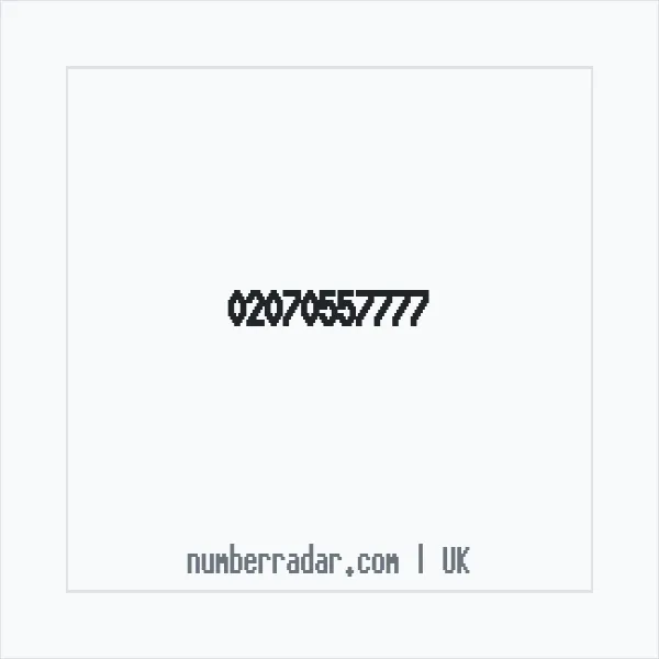 Reverse number check for +44 20 7055 7777 — who called me?
