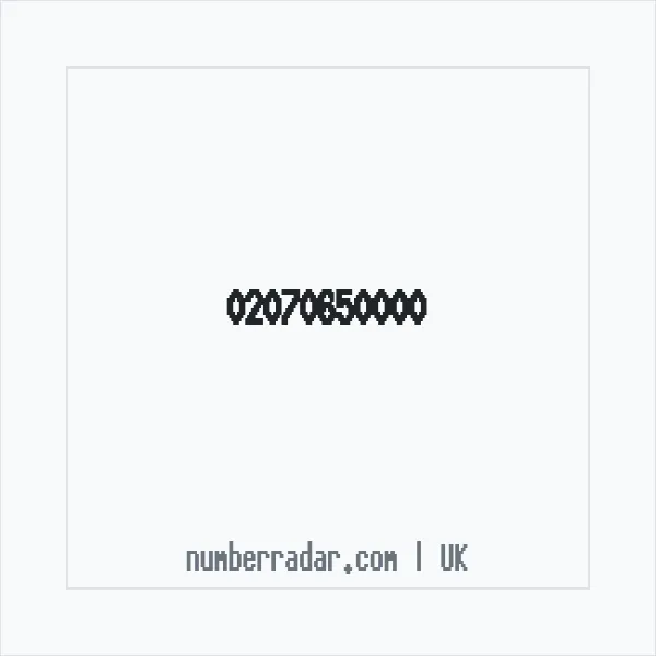 Reverse number check for +44 20 7065 0000 — who called me?