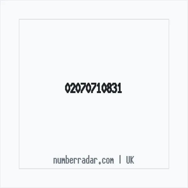 Reverse number check for +44 20 7071 0831 — who called me?