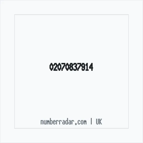 Reverse number check for +44 20 7083 7914 — who called me?