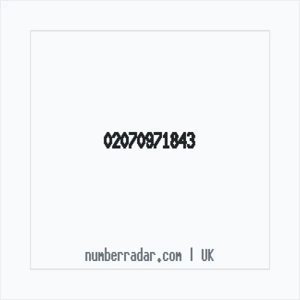 Reverse number check for +44 20 7097 1843 — who called me?