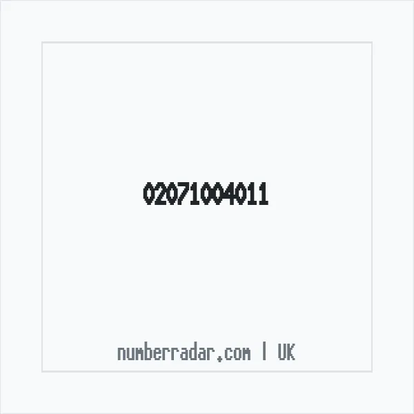 Reverse number check for +44 20 7100 4011 — who called me?