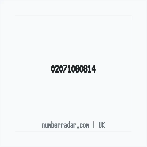Reverse number check for +44 20 7106 0814 — who called me?