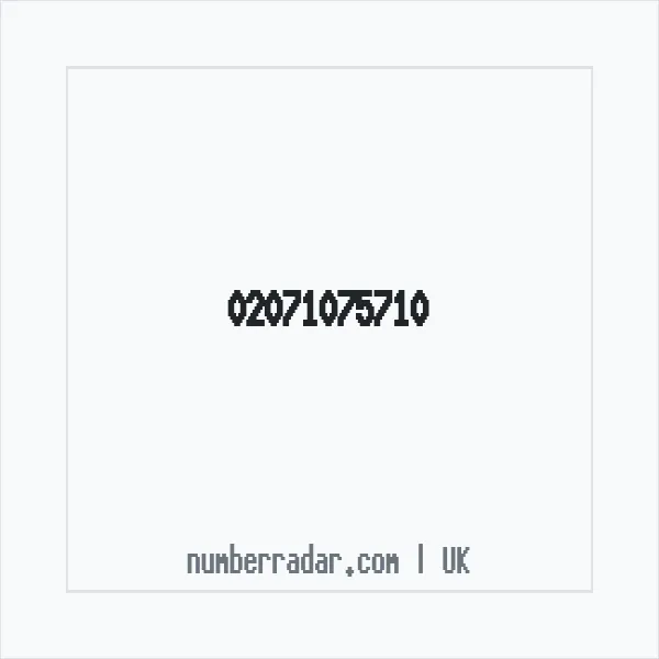 Reverse number check for +44 20 7107 5710 — who called me?