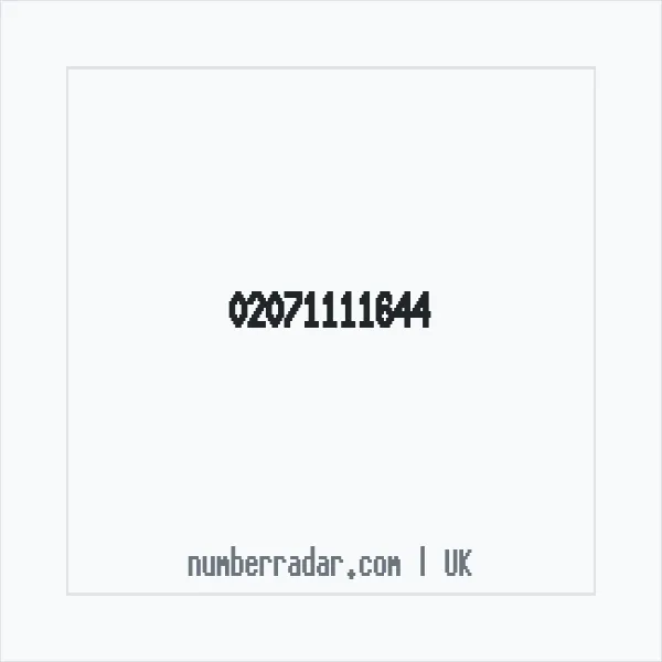 Reverse number check for +44 20 7111 1644 — who called me?