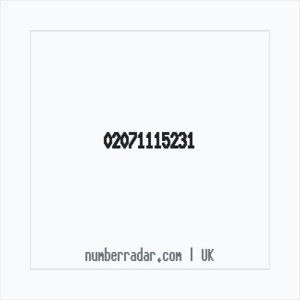 Reverse number check for +44 20 7111 5231 — who called me?