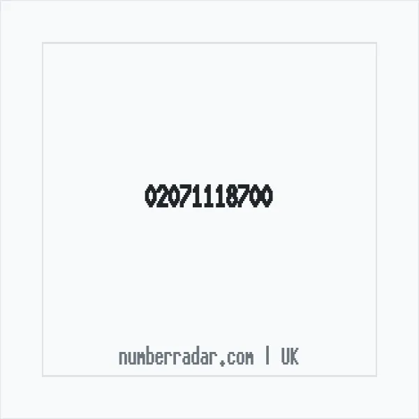 Reverse number check for +44 20 7111 8700 — who called me?