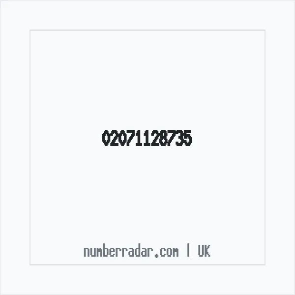 Reverse number check for +44 20 7112 8735 — who called me?
