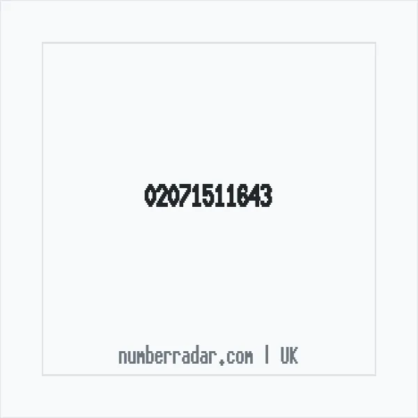Reverse number check for +44 20 7151 1643 — who called me?