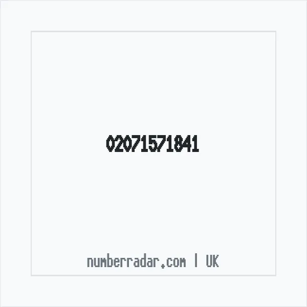 Reverse number check for +44 20 7157 1841 — who called me?