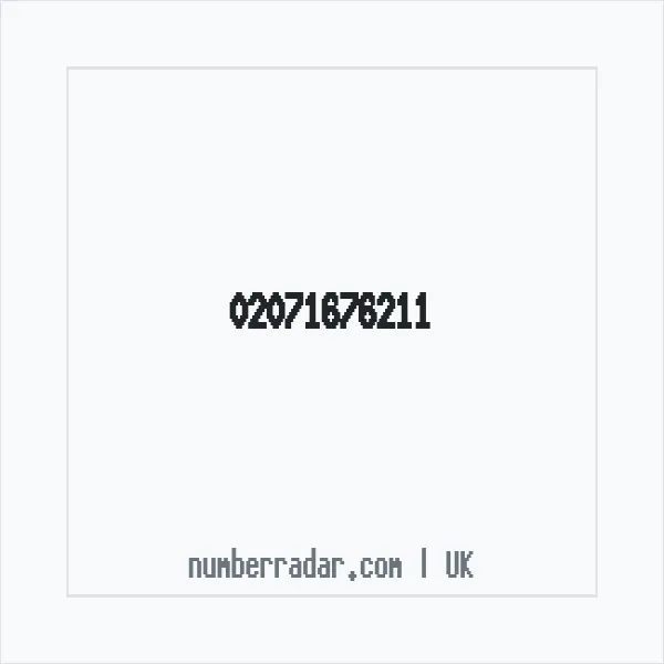 Reverse number check for +44 20 7167 6211 — who called me?