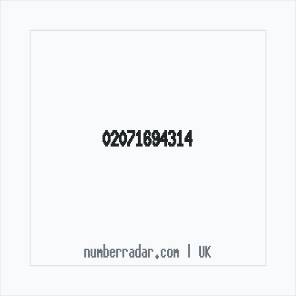 Reverse number check for +44 20 7169 4314 — who called me?