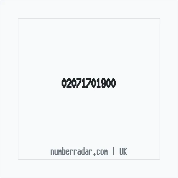 Reverse number check for +44 20 7170 1900 — who called me?
