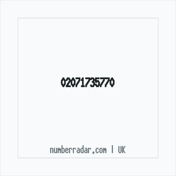 Reverse number check for +44 20 7173 5770 — who called me?
