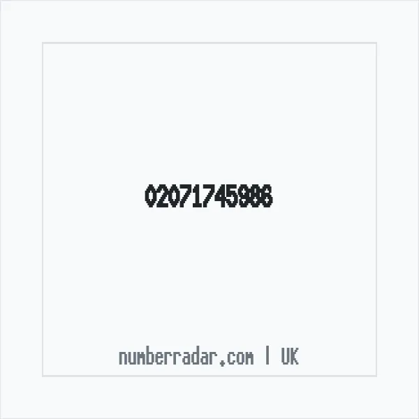 Reverse number check for +44 20 7174 5986 — who called me?
