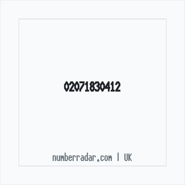 Reverse number check for +44 20 7183 0412 — who called me?