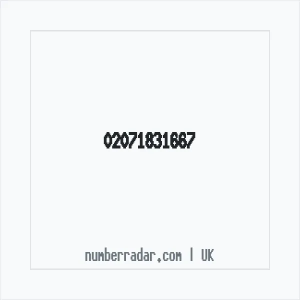 Reverse number check for +44 20 7183 1667 — who called me?