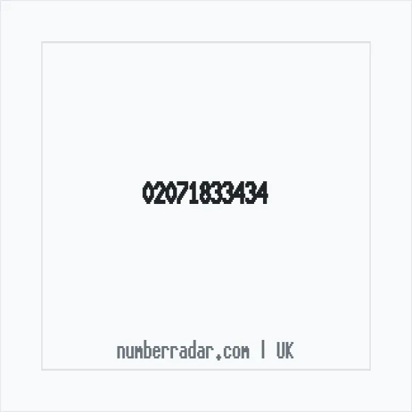 Reverse number check for +44 20 7183 3434 — who called me?