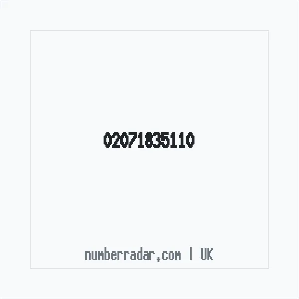Reverse number check for +44 20 7183 5110 — who called me?
