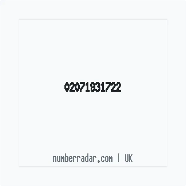Reverse number check for +44 20 7193 1722 — who called me?