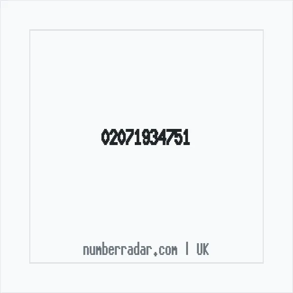 Reverse number check for +44 20 7193 4751 — who called me?