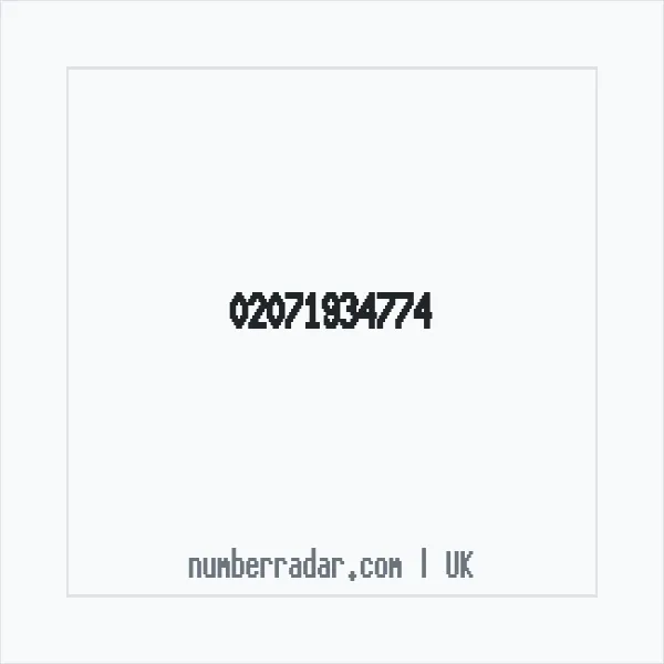 Reverse number check for +44 20 7193 4774 — who called me?