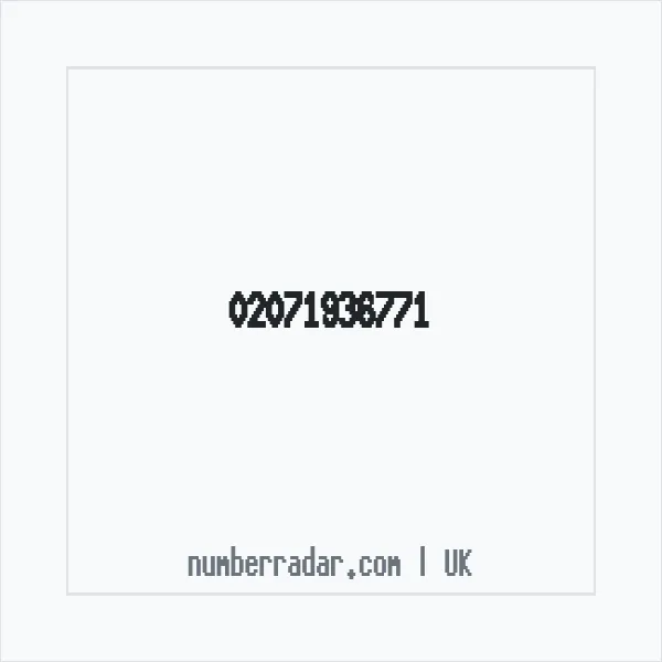 Reverse number check for +44 20 7193 6771 — who called me?