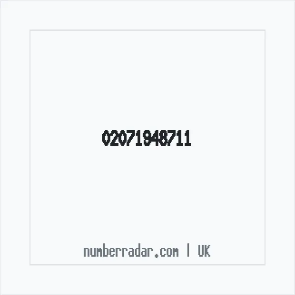 Reverse number check for +44 20 7194 8711 — who called me?