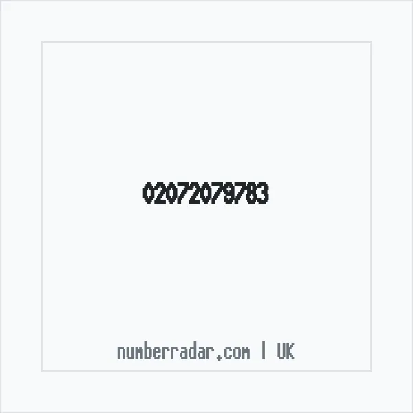 Reverse number check for +44 20 7207 9783 — who called me?