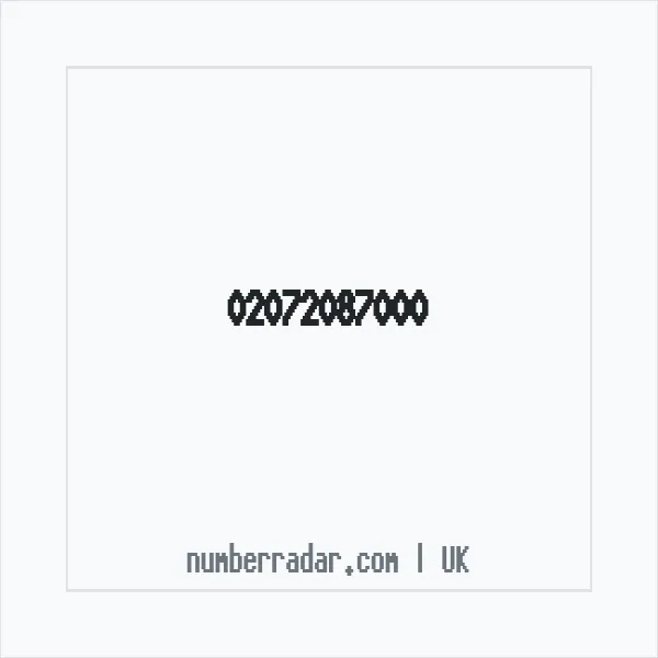 Reverse number check for +44 20 7208 7000 — who called me?