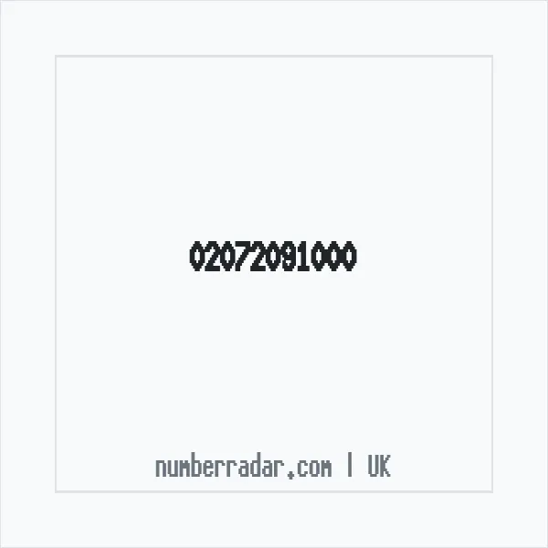 Reverse number check for +44 20 7209 1000 — who called me?