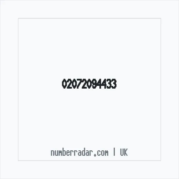 Reverse number check for +44 20 7209 4433 — who called me?