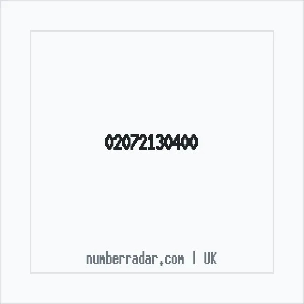 Reverse number check for +44 20 7213 0400 — who called me?