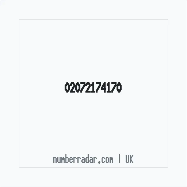 Reverse number check for +44 20 7217 4170 — who called me?