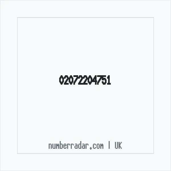 Reverse number check for +44 20 7220 4751 — who called me?