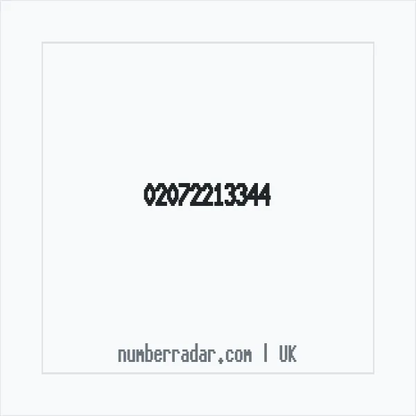 Reverse number check for +44 20 7221 3344 — who called me?