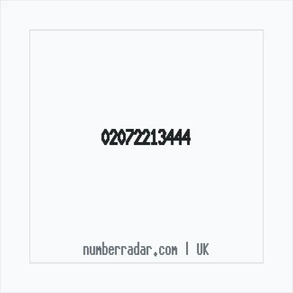 Reverse number check for +44 20 7221 3444 — who called me?