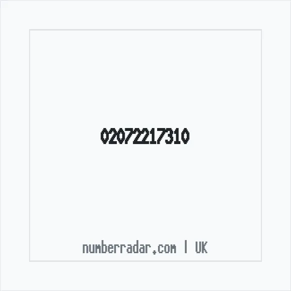 Reverse number check for +44 20 7221 7310 — who called me?