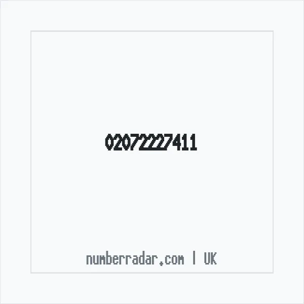 Reverse number check for +44 20 7222 7411 — who called me?