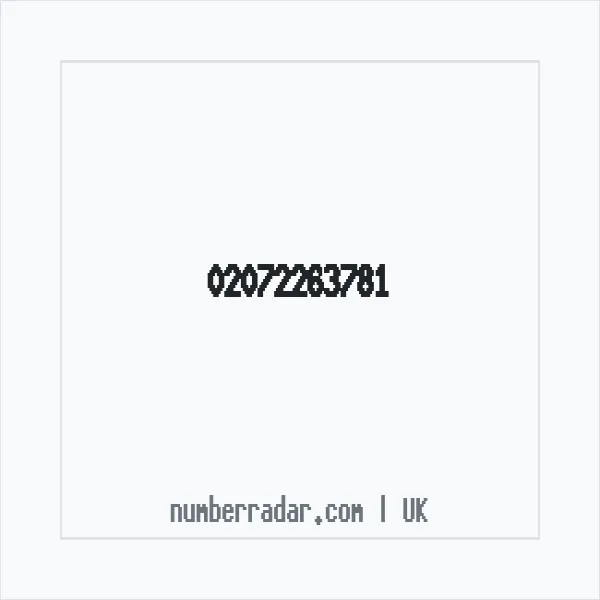 Reverse number check for +44 20 7226 3781 — who called me?