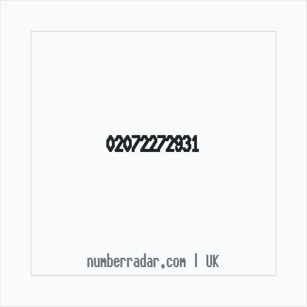Reverse number check for +44 20 7227 2931 — who called me?