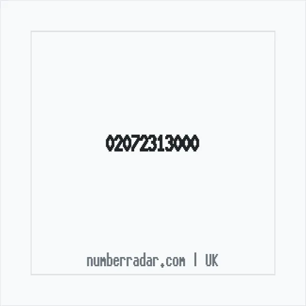 Reverse number check for +44 20 7231 3000 — who called me?