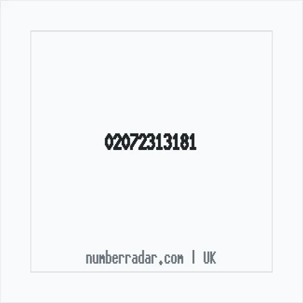 Reverse number check for +44 20 7231 3181 — who called me?