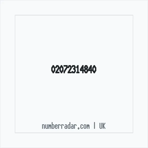 Reverse number check for +44 20 7231 4840 — who called me?