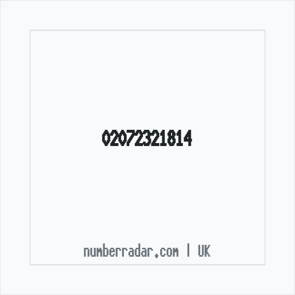 Reverse number check for +44 20 7232 1814 — who called me?