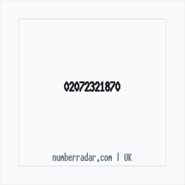 Reverse number check for +44 20 7232 1870 — who called me?