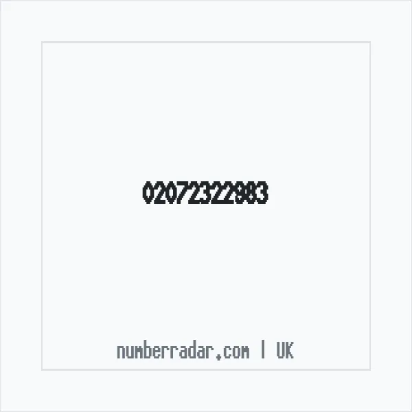 Reverse number check for +44 20 7232 2983 — who called me?
